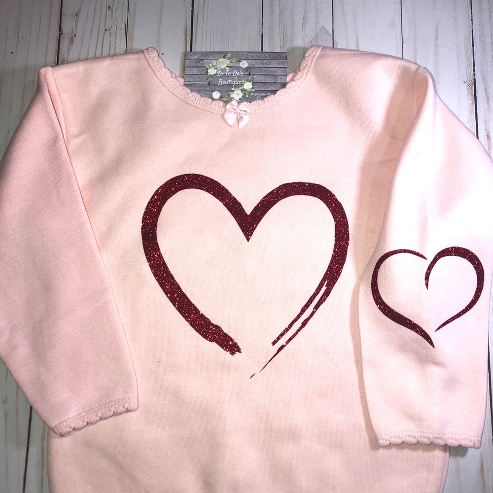 Girls Heart Sweatshirt
